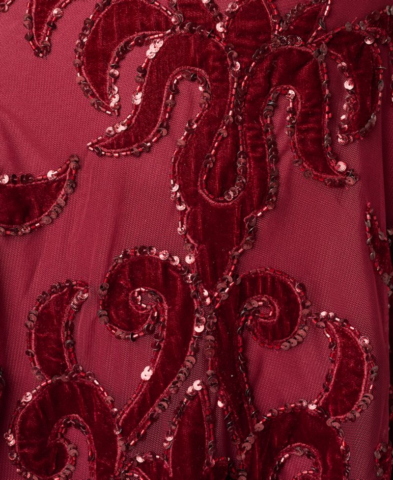 Women's Illusion Bead Mesh Long Beaded Dress