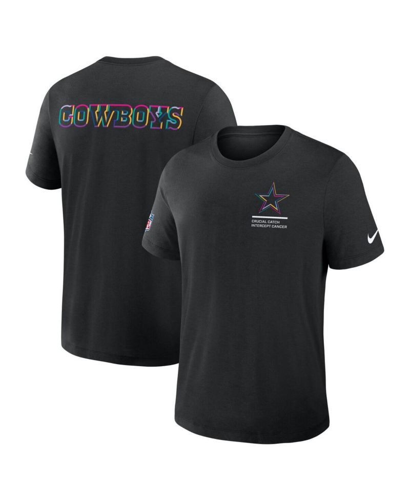 Men's Black Dallas Cowboys Tall 2025 NFL Crucial Catch Tri-Blend Dri-FIT T-Shirt