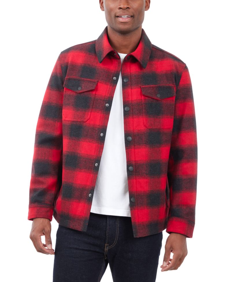 Men's Quilted Wool Shirt Jacket