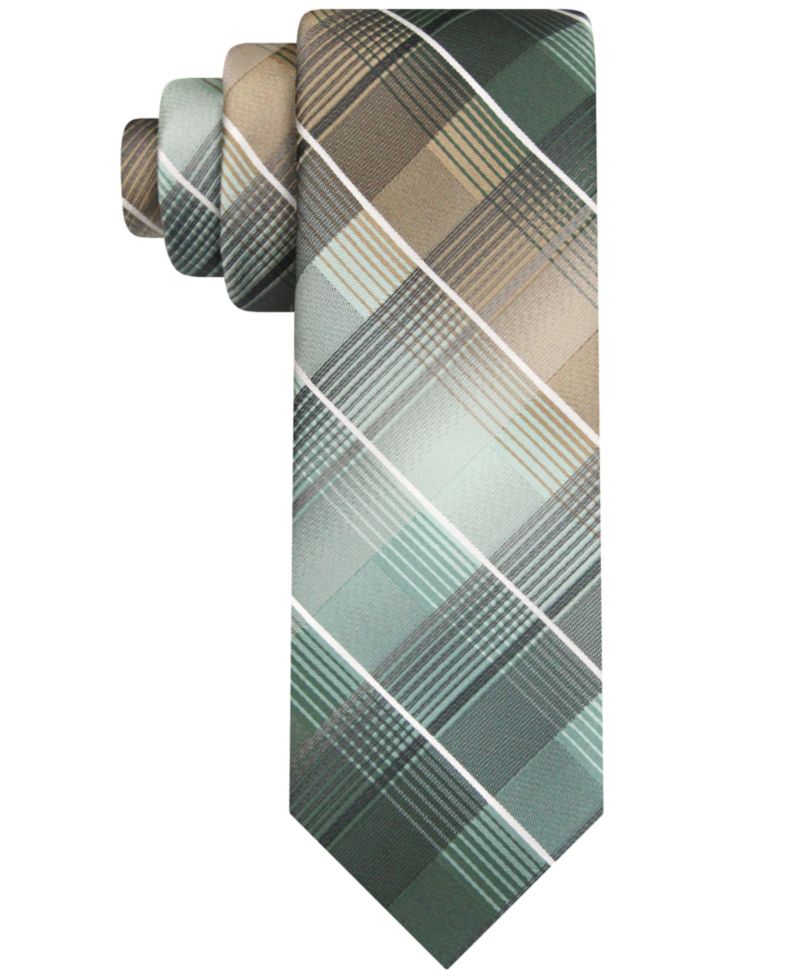 Men's Classic Shadow Gradient Plaid Tie