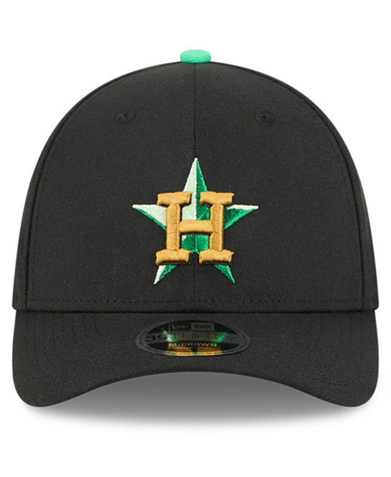 Men's Black Houston Astros 2026 St. Patrick's Day 39THIRTY Flex Hat