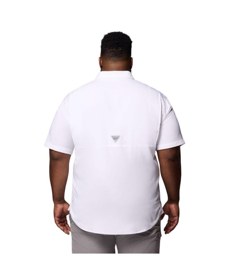 Men's White Tennessee Volunteers Big & Tall Tamiami Omni-Shade Button-Down Shirt