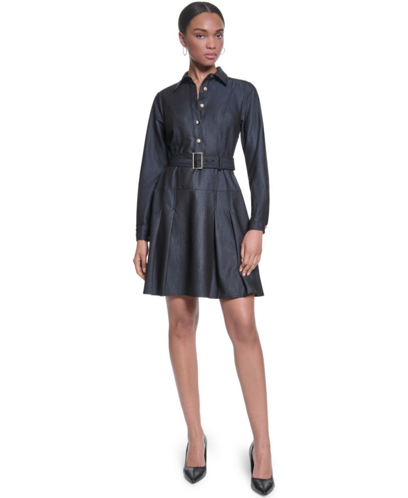 Women's Denim Shirt-Dress
