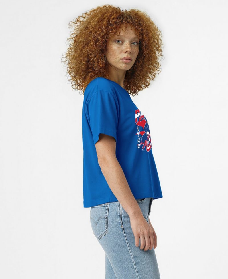 Women's Royal New England Patriots Disney X Champion All Star T-Shirt