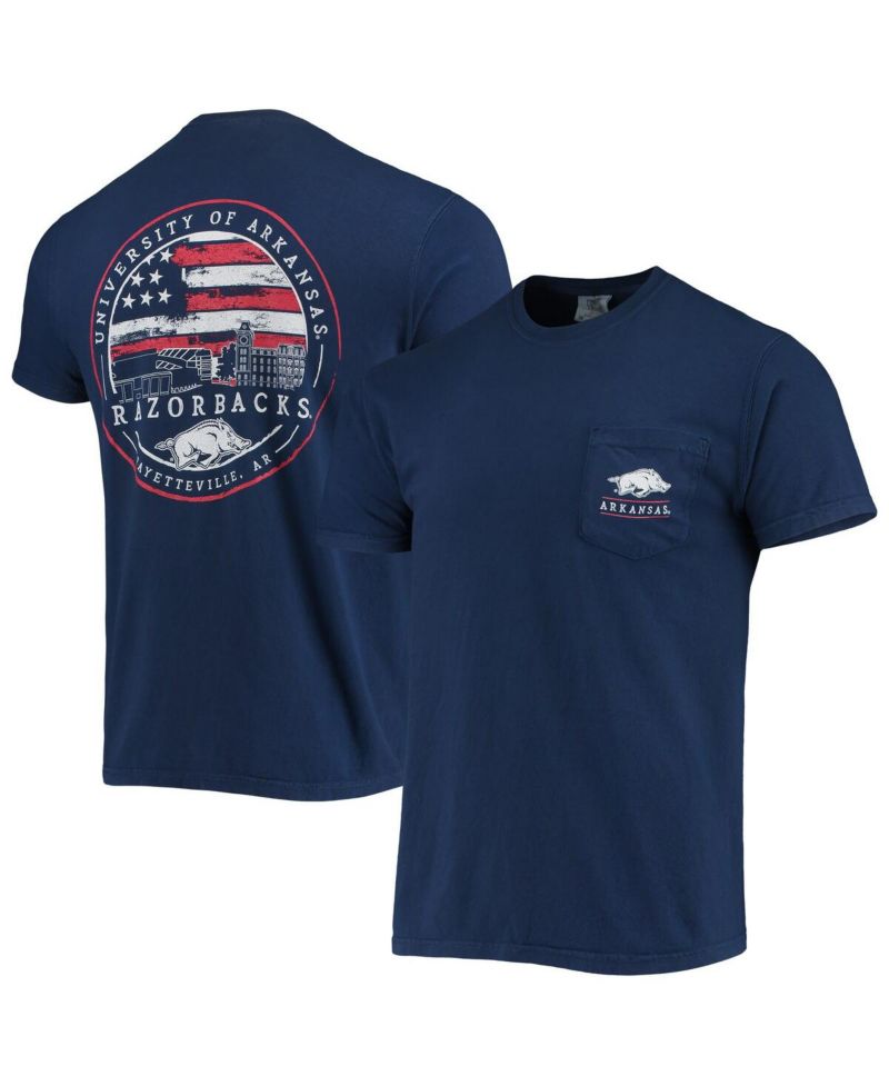 Men's Navy Arkansas Razorbacks Campus Americana T-Shirt