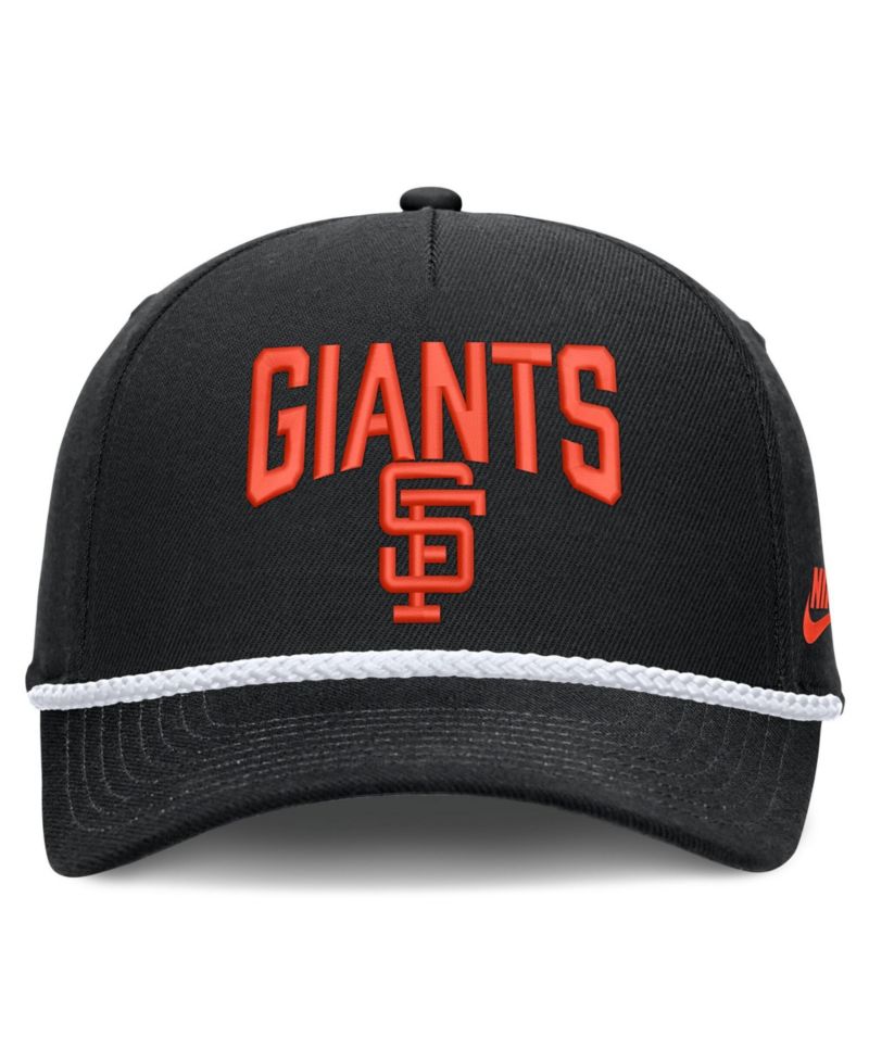 Men's Black San Francisco Giants Cooperstown Rise Adjustable Hat