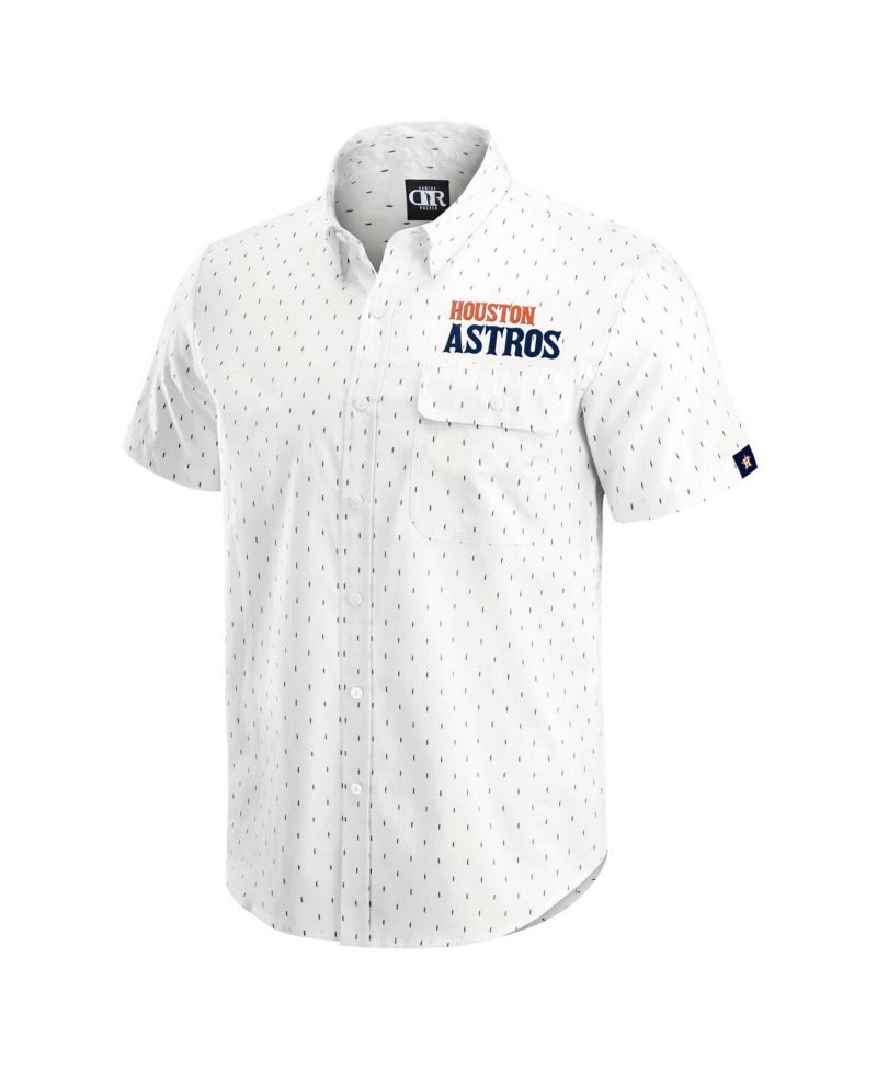 Darius Rucker Collection by Men's Cream Houston Astros Printed Button-Down Shirt
