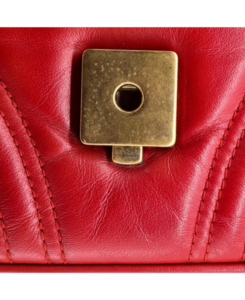 Small GG Marmont Top Handle Flap Bag Matelasse Leather