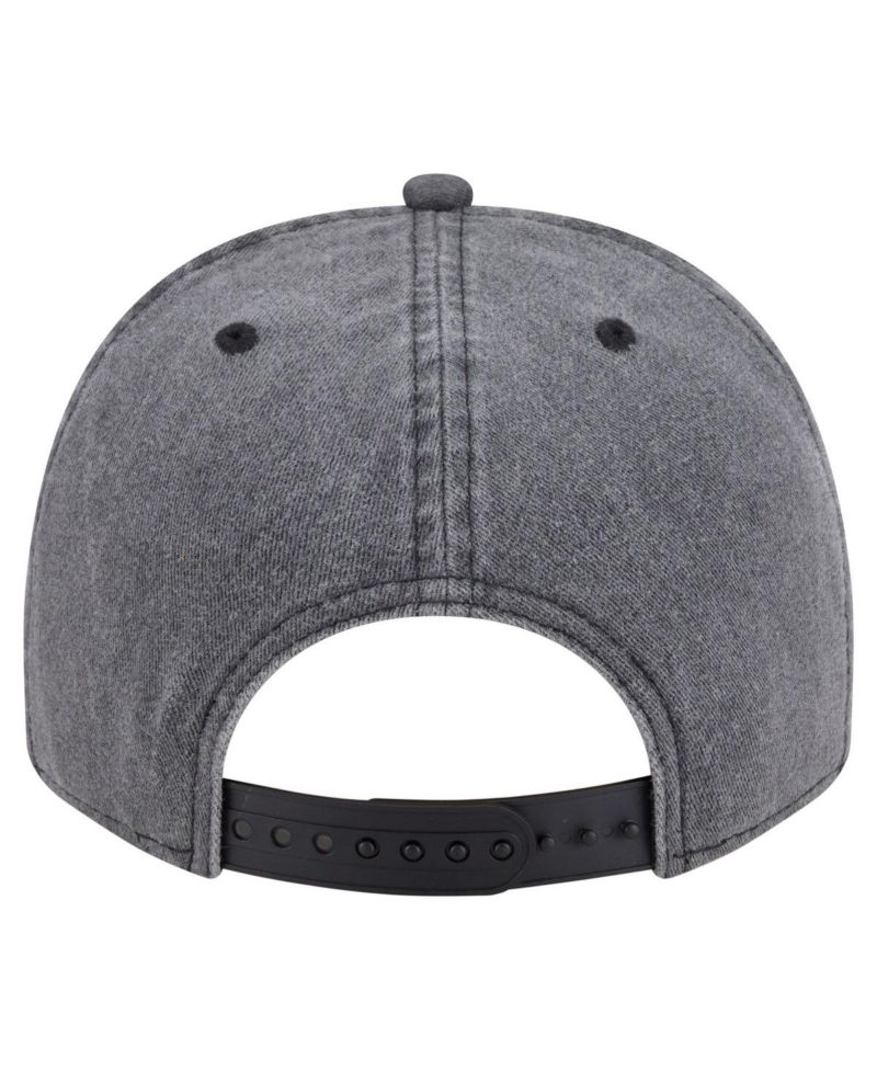 Men's Charcoal Vegas Golden Knights Throwback Washed A-Frame Pre-Curved 9FIFTY Snapback Hat
