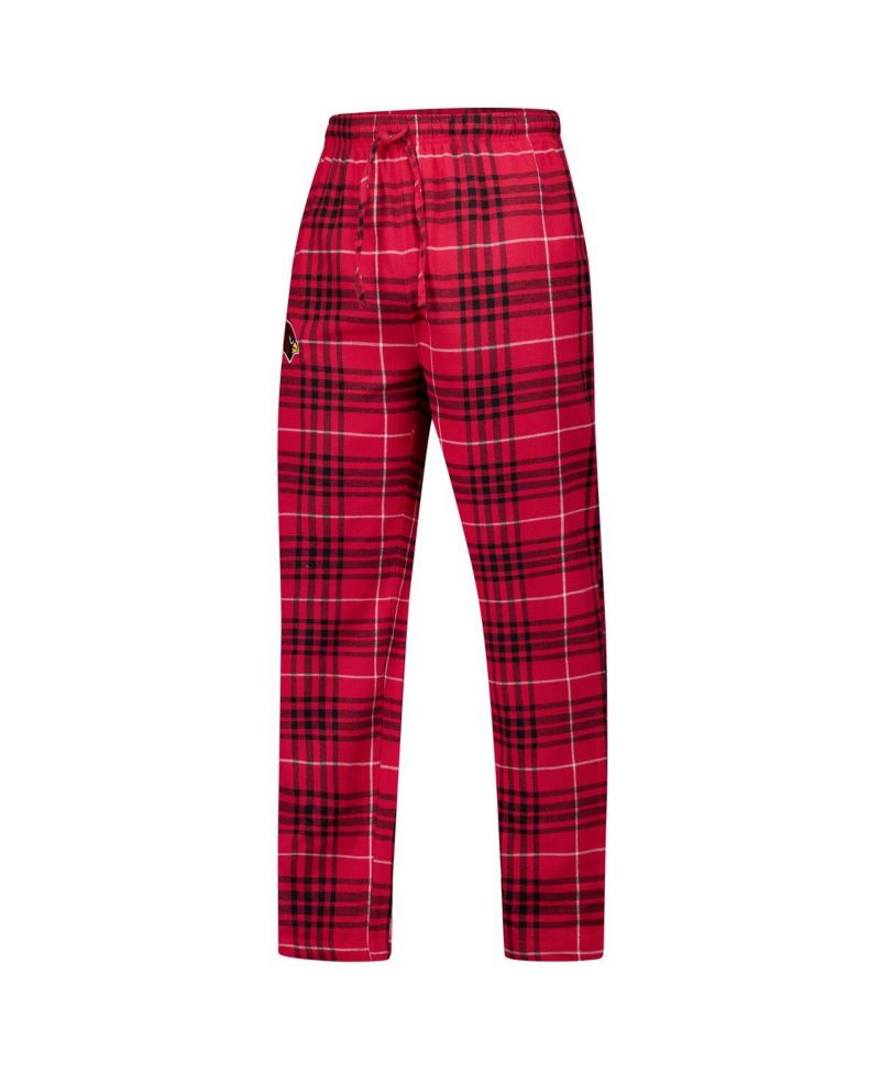 Men's 2-Piece Cardinal/Black Arizona Cardinals Vector Top and Flannel Pants Sleep Set