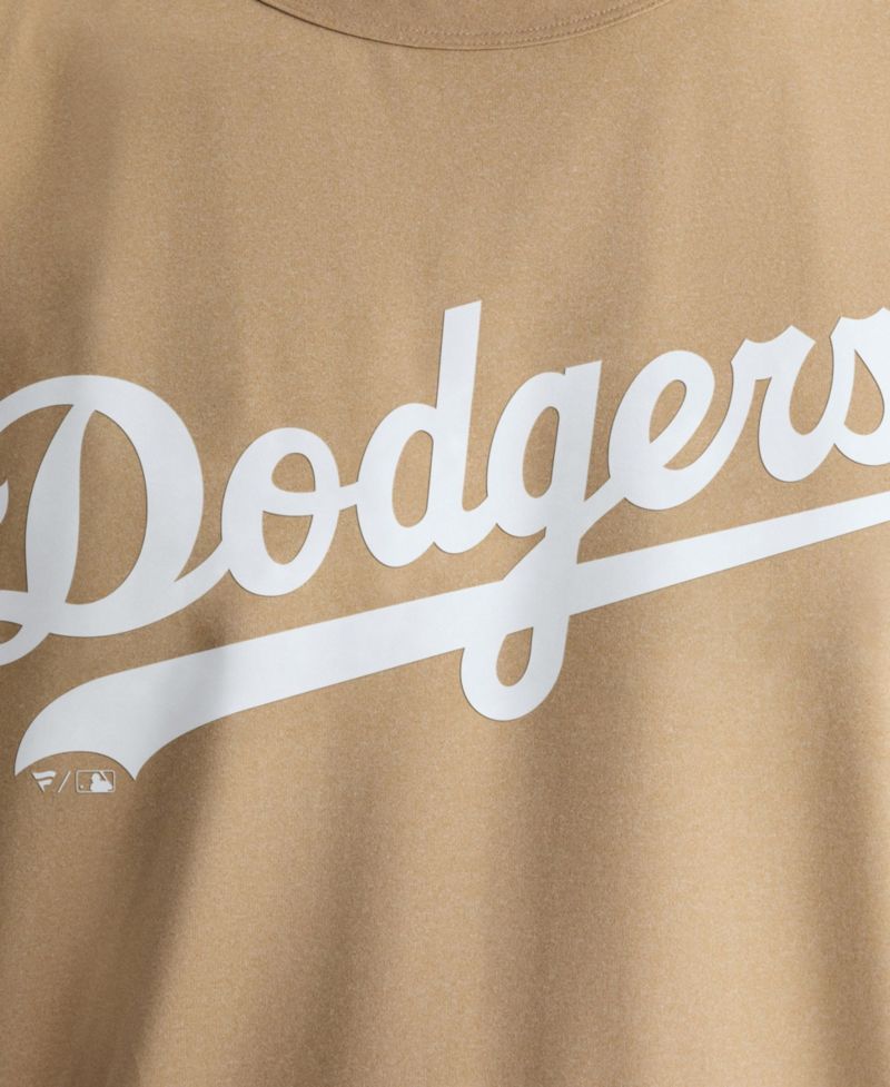 Men's Khaki Los Angeles Dodgers Clutch Winning Edge T-Shirt