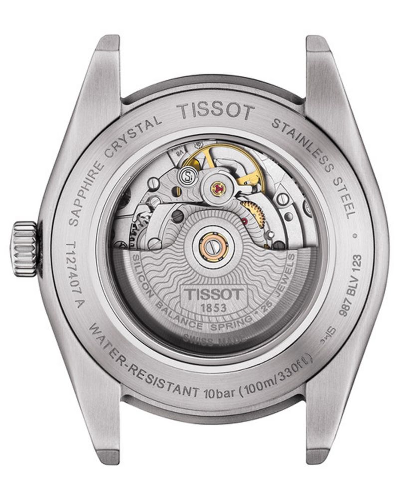 Men's Swiss Automatic Gentleman Powermatic 80 Silicium Stainless Steel Bracelet Watch 40mm