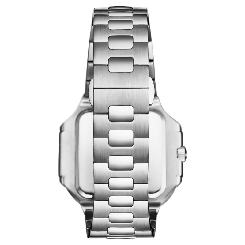 Men s Quartz Modulus 4064 Watch Brushed Steel Integrated Bracelet 43 mm Square Case