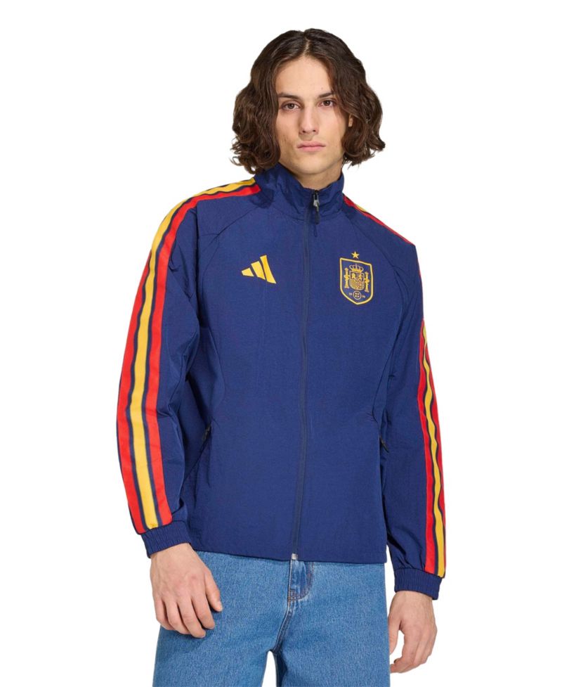 Men's Navy Spain National Team 2026 Home Full-Zip Game Day Anthem Jacket