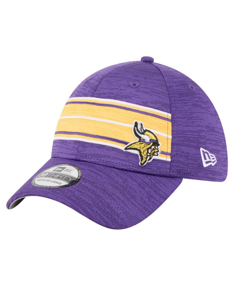Men's Purple Minnesota Vikings Stripes 39THIRTY Flex Hat