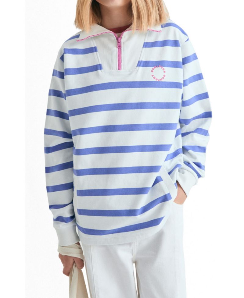 Big Girls 4-16 Striped Turtleneck Sweatshirt