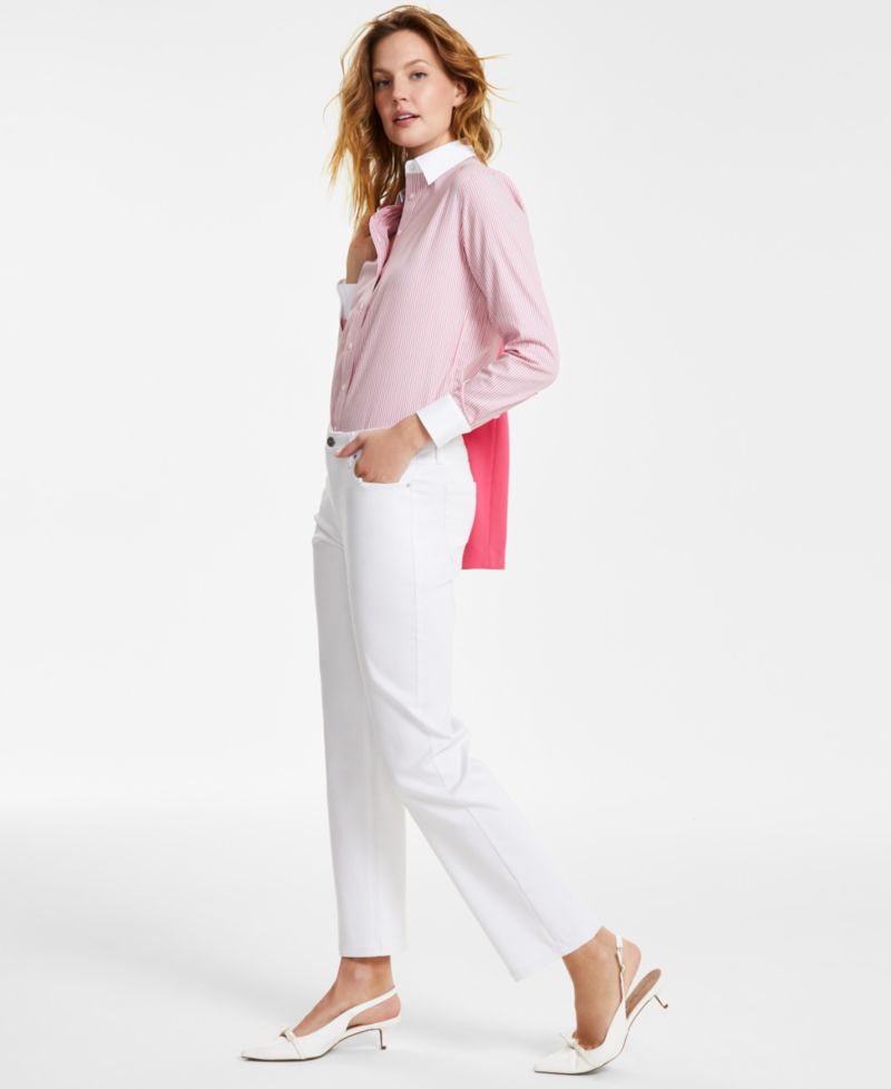 Women's Lexington Mid Rise Straight Leg Denim Jeans