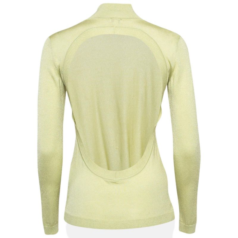 Women's Jeans Couture Lime Green Knit Back Open Sweatshirt