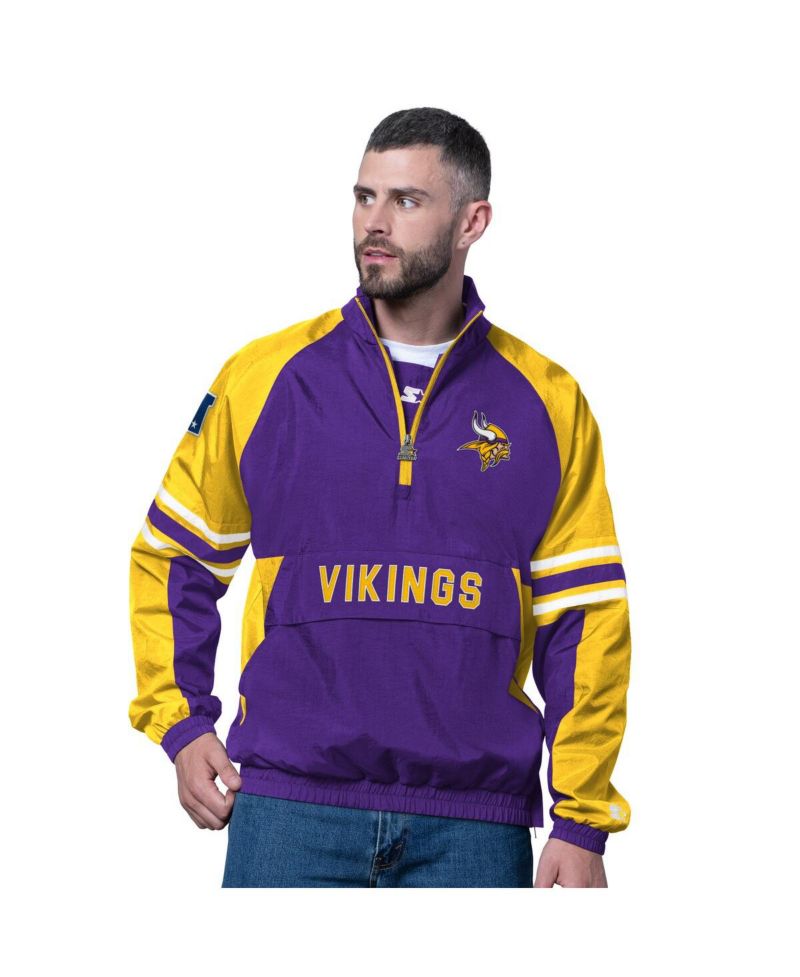 Men's Purple Minnesota Vikings Prospect Half-Zip Pullover