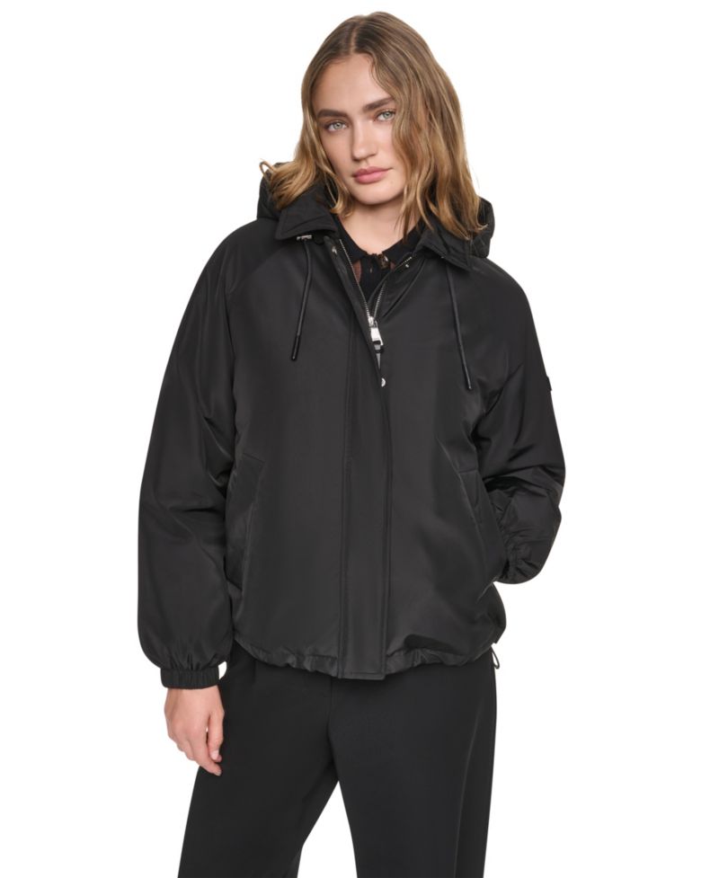 Women's Hooded Bubble Hem Rain jacket
