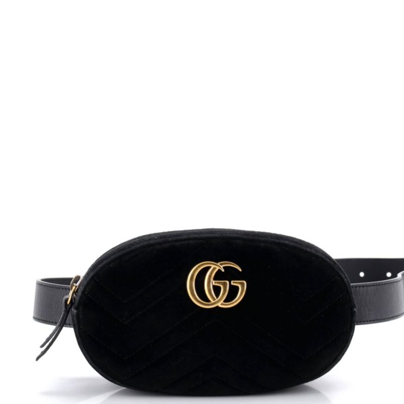GG Marmont Belt Bag Matelasse Velvet