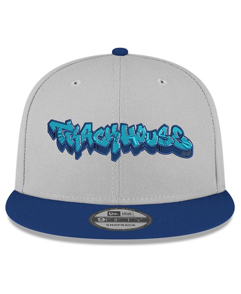 Men's Gray/Blue Track house Racing Graffiti 9forty Adjustable Hat