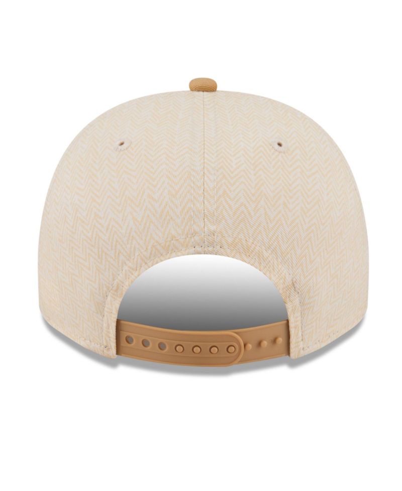 Men's Cream Golden State Warriors Herringbone 9FIFTY A-Frame Snapback Hat