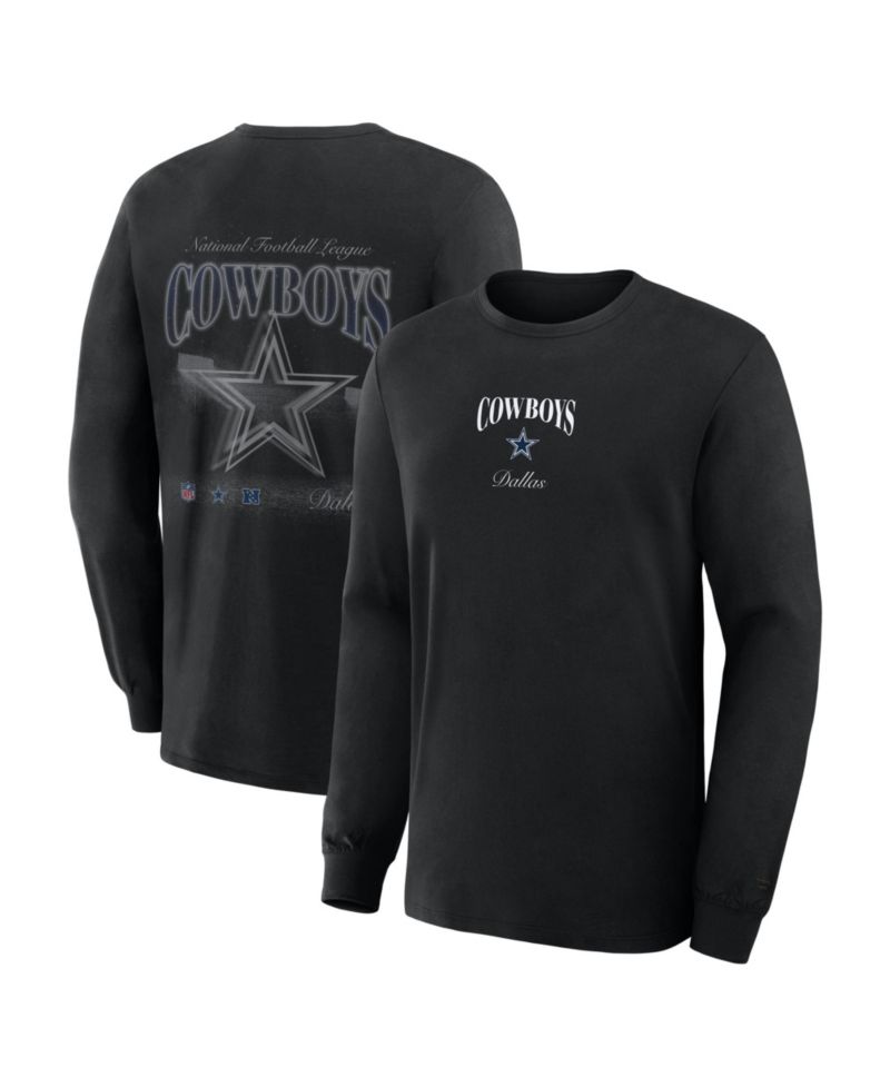 Men's Black Dallas Cowboys Midnight Falls Long Sleeve T-Shirt