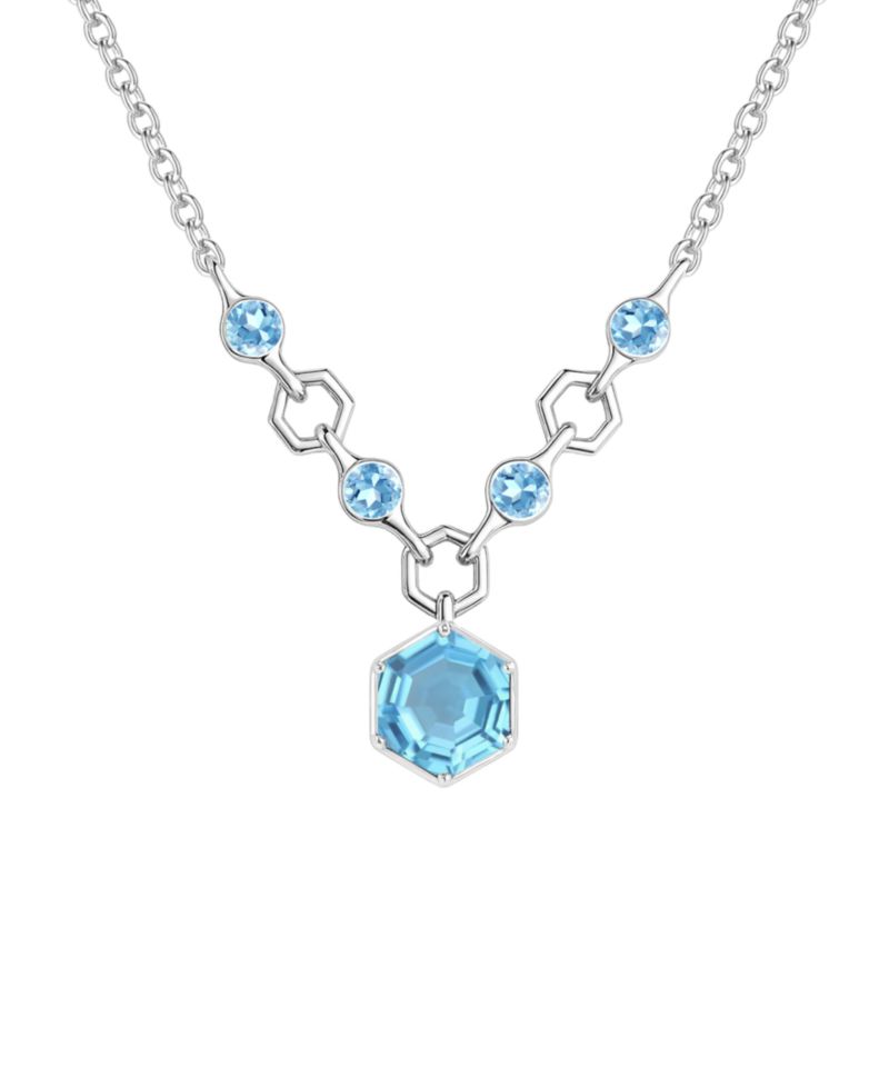 Amethyst (2.5 ct. t.w.) Hexagon Pendant Necklace in Sterling Silver (Also Available in Multi-Stones)