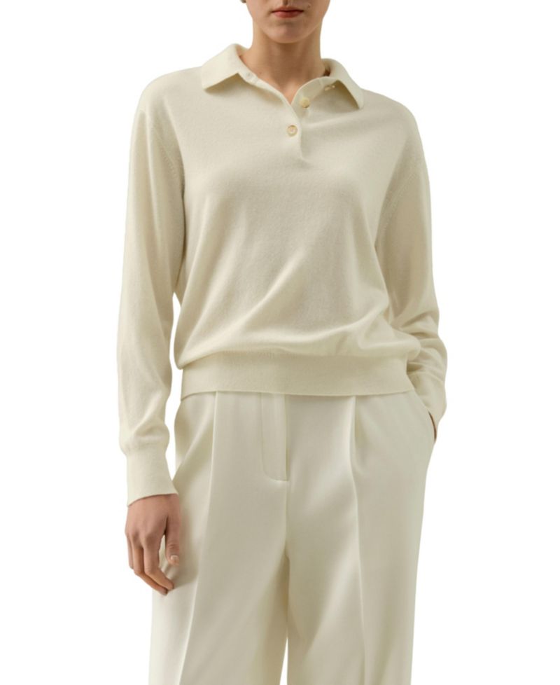 Women's Baby Cashmere Polo Shirt