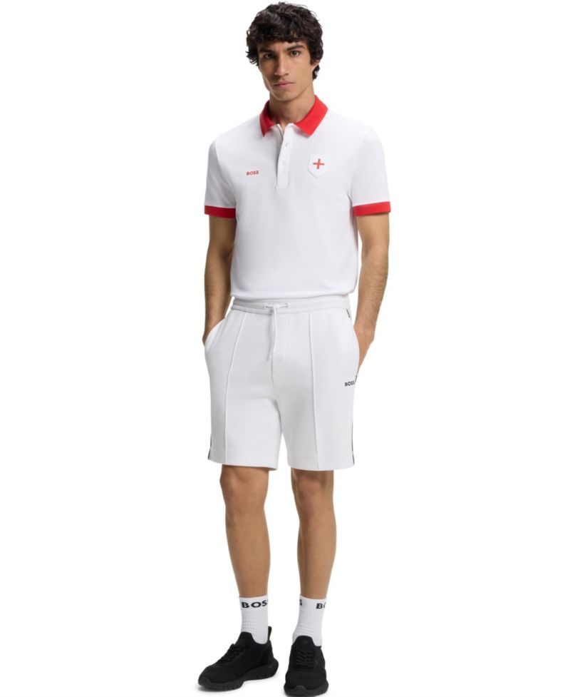 Men's Paddy England Country Flag Trim Polo Shirt