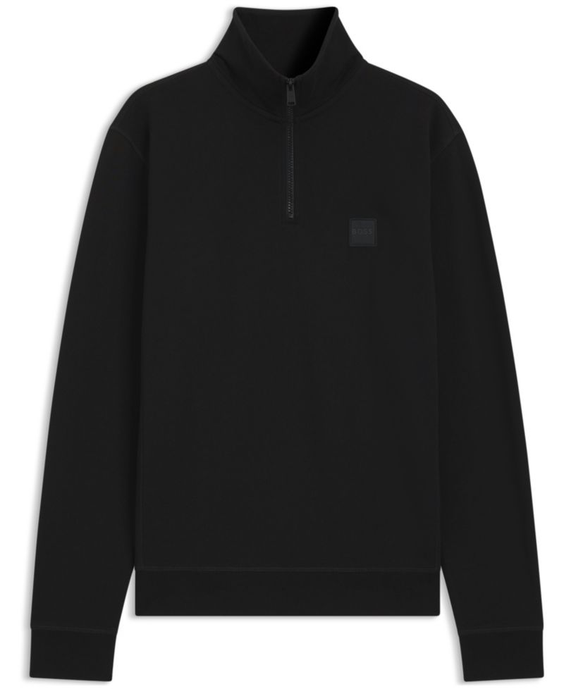 Men's Cotton-Terry Zip-Collar Regular-Fit Sweatshirt
