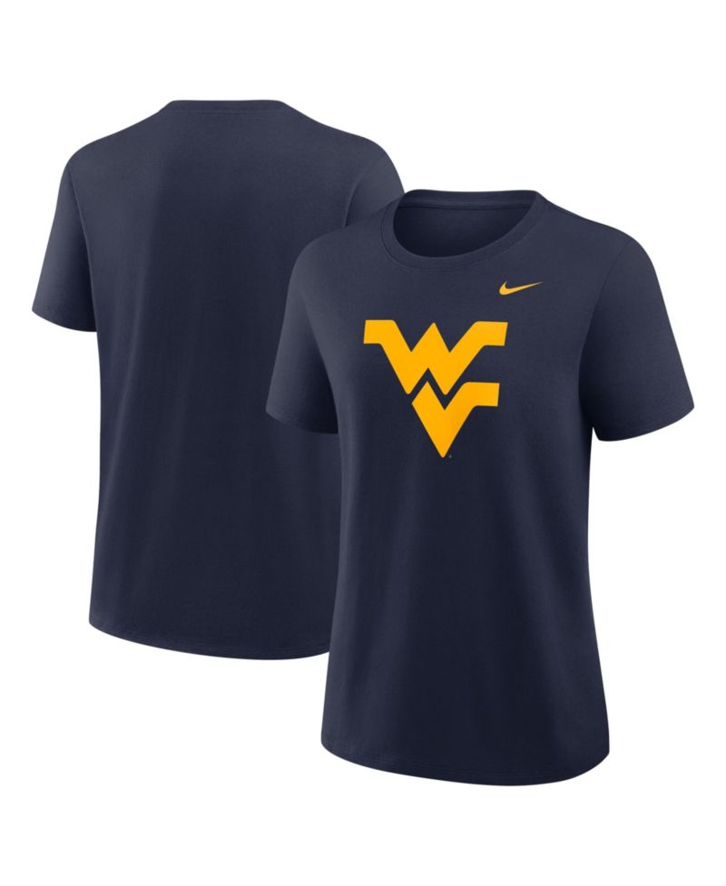 Women's Navy West Virginia Mountaineers Primary Logo T-Shirt
