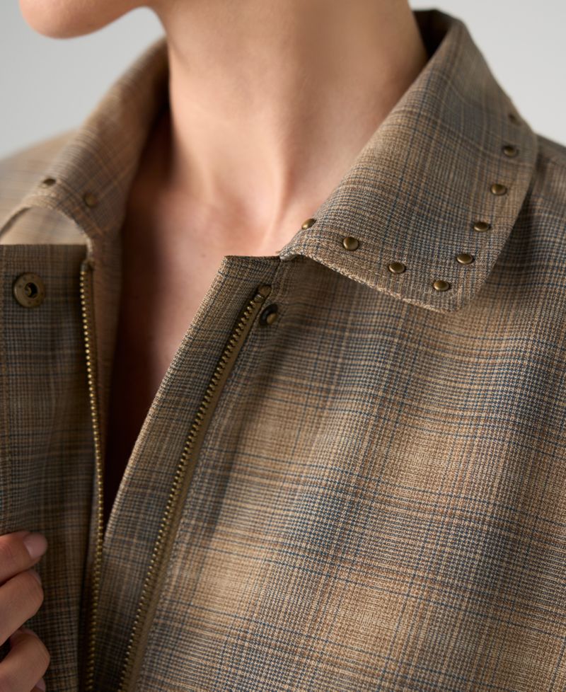 Women's Bubble Hem Collared Jacket