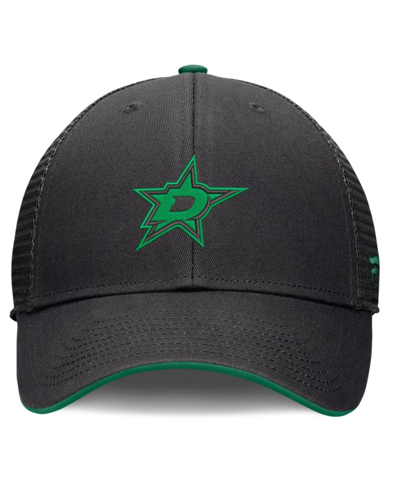 Men's Black Dallas Stars Fundamental Limits Trucker Adjustable Hat