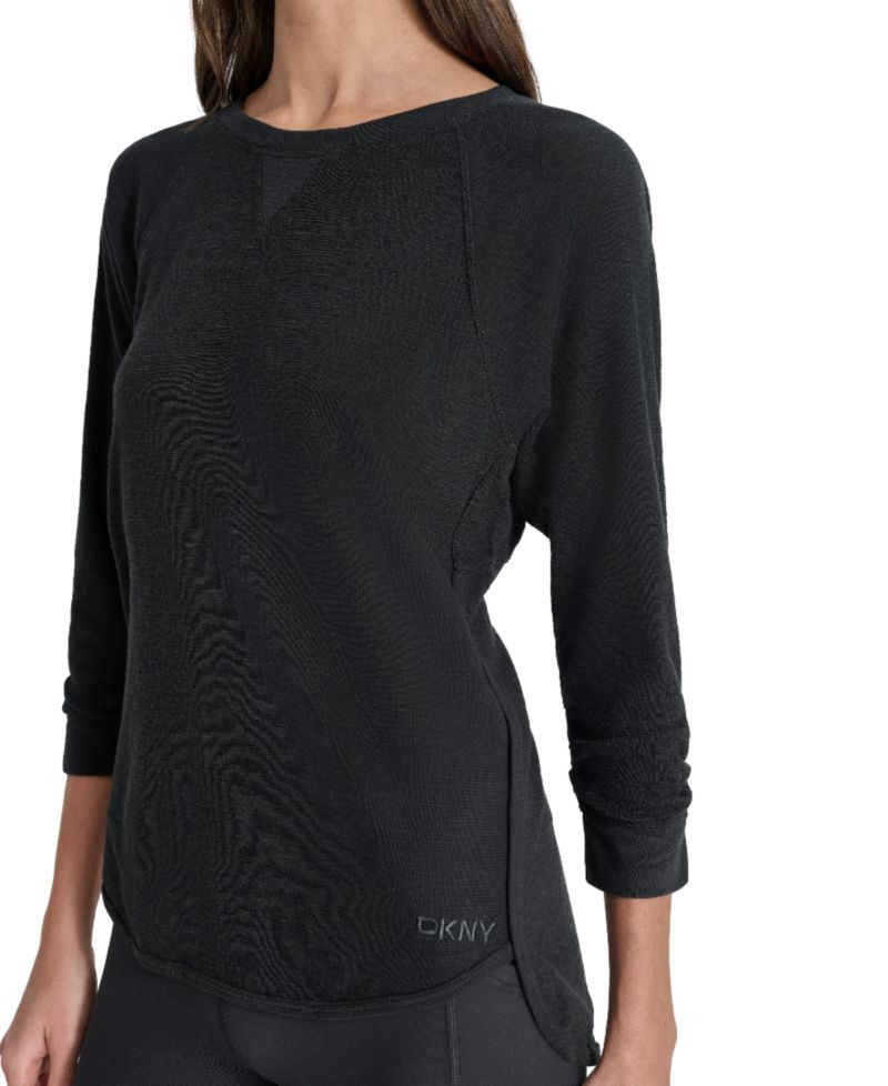 Women's Mini Slub Waffle Three-Quarter-Sleeve T-Shirt