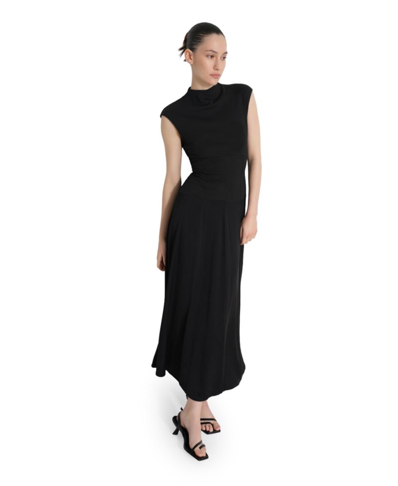 Women's Haru High-Neck Drop-Waist Maxi Dress