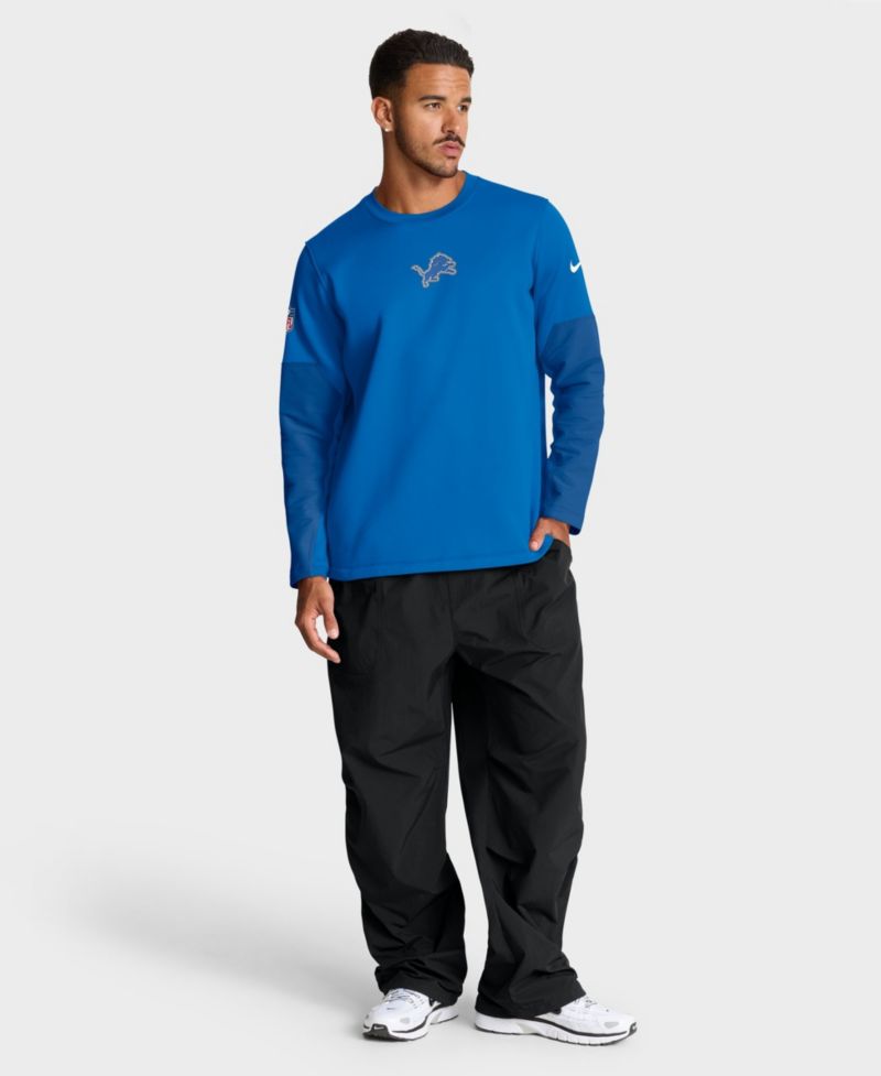 Men's Detroit Lions Sideline Coaches Crew-Neck Sweatshirt