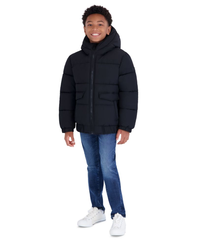 Boys' 8-20 Heavy Weight Ripstop Puffer Hooded Jacket