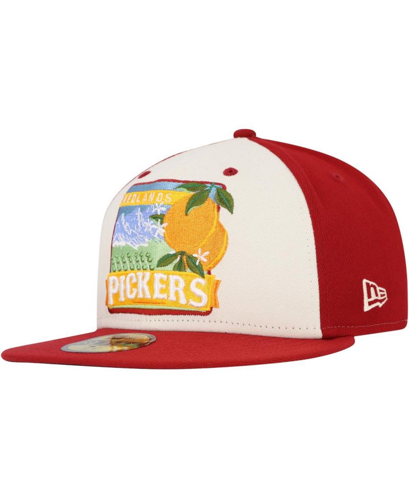 Men's White/Red Inland Empire 66ers Theme Night Redlands Pickers 59FIFTY Fitted Hat