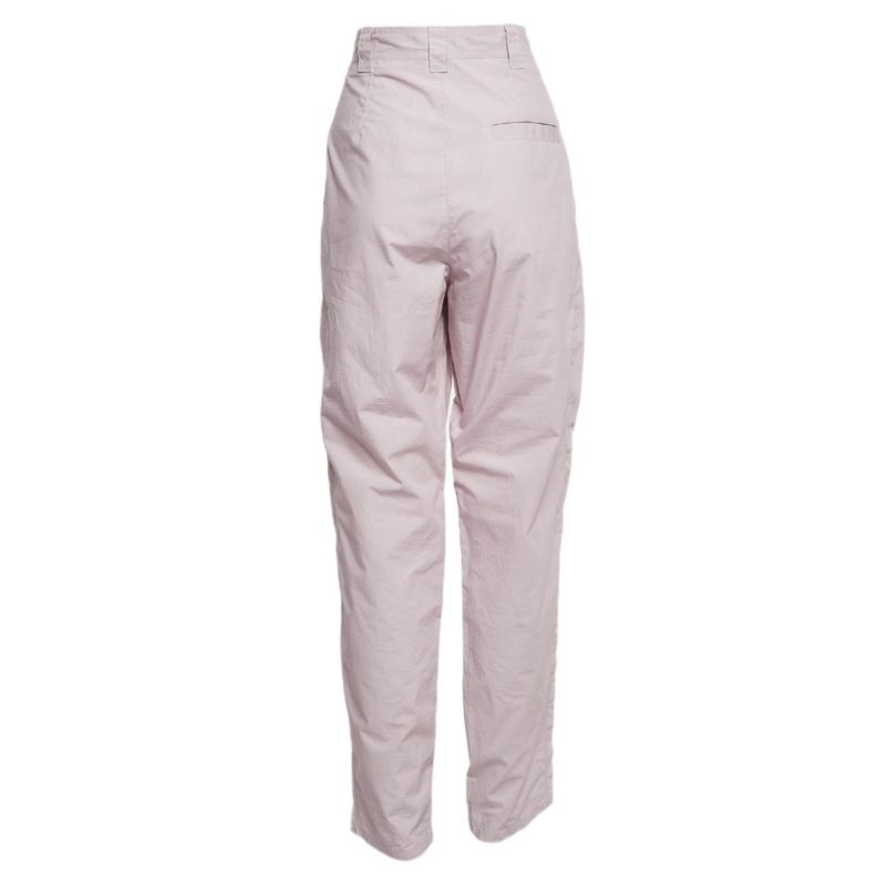Women's Light Purple Cotton Pleated Trousers