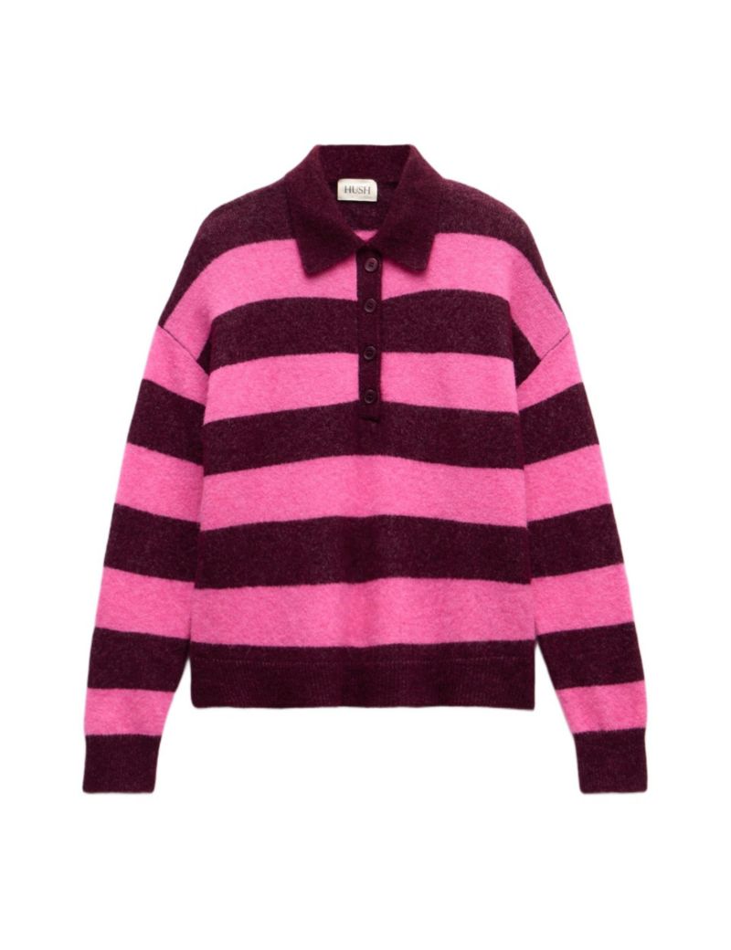 Women's Drew Wool Blend Relaxed Rugby Sweater