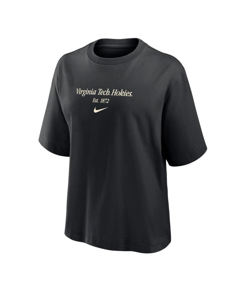 Women's Black Virginia Tech Hokies Boxy T-Shirt