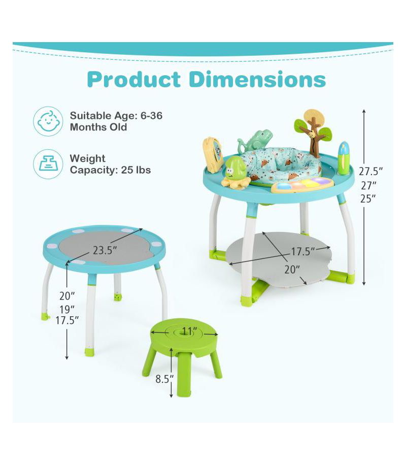 Toddler 5-in-1 Baby Activity Center with Bounce Seat & Toys
