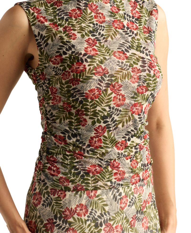 Juniors' Sleeveless Mock-Neck Tank Top