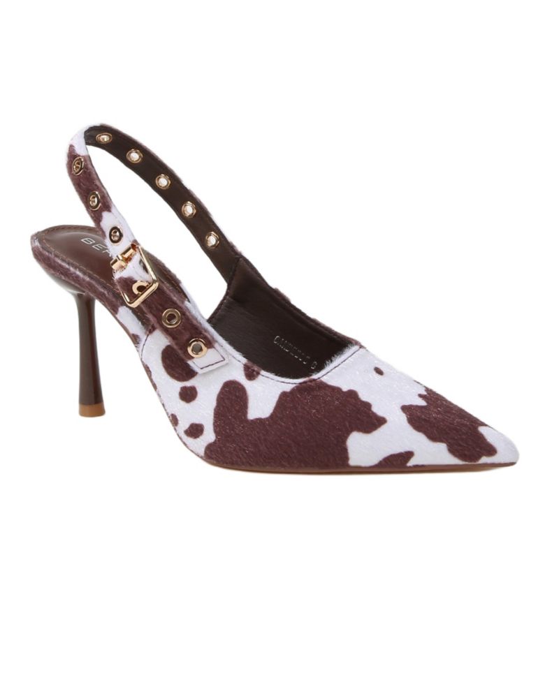 Women's Candes Microfiber Suede Slingback Pumps