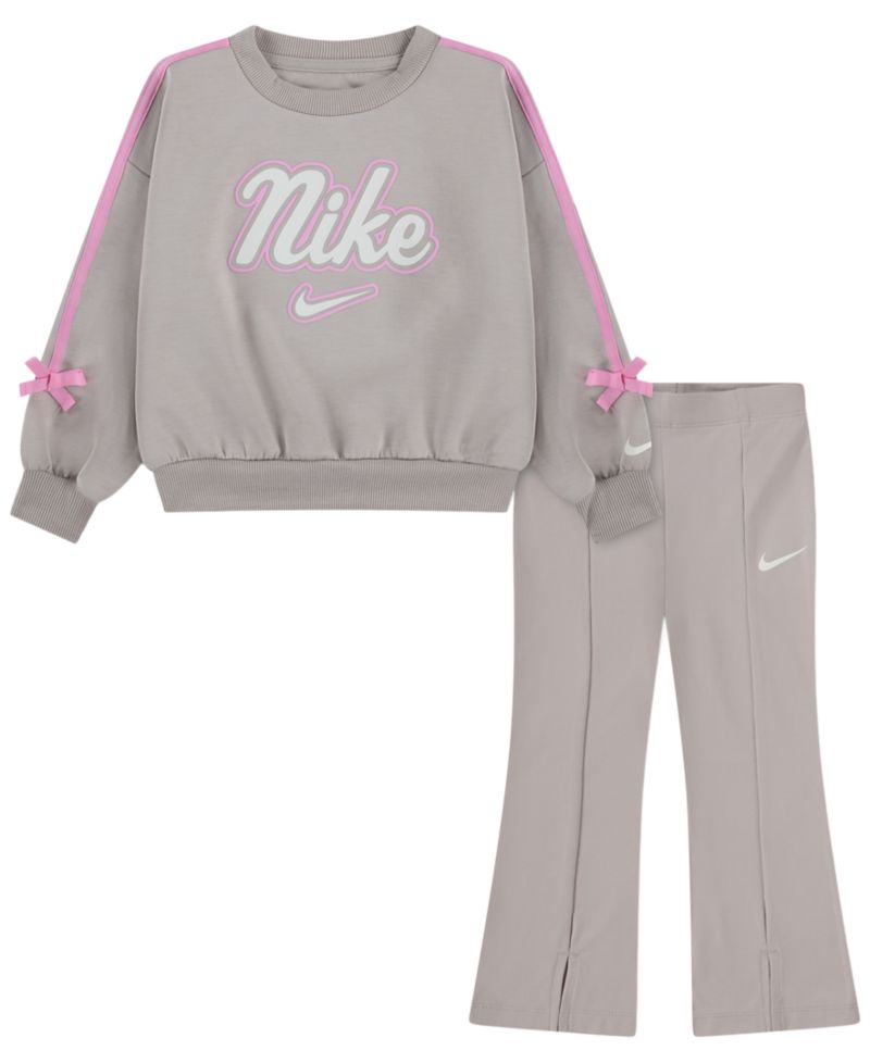 Girls' 2T-6X Juxta-Girl Bow Stripe Top and Leggings, 2-Piece Set