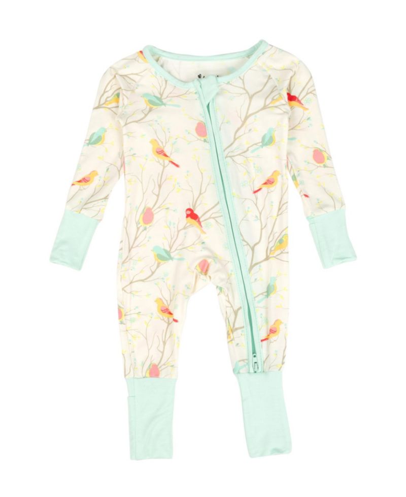 Baby Matching Family One-Piece Cooling Bamboo Viscose Footed Pajamas