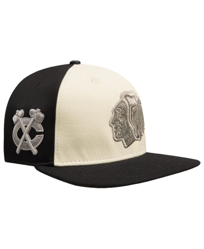 Men's Cream Chicago Blackhawks French Terry Snapback Hat