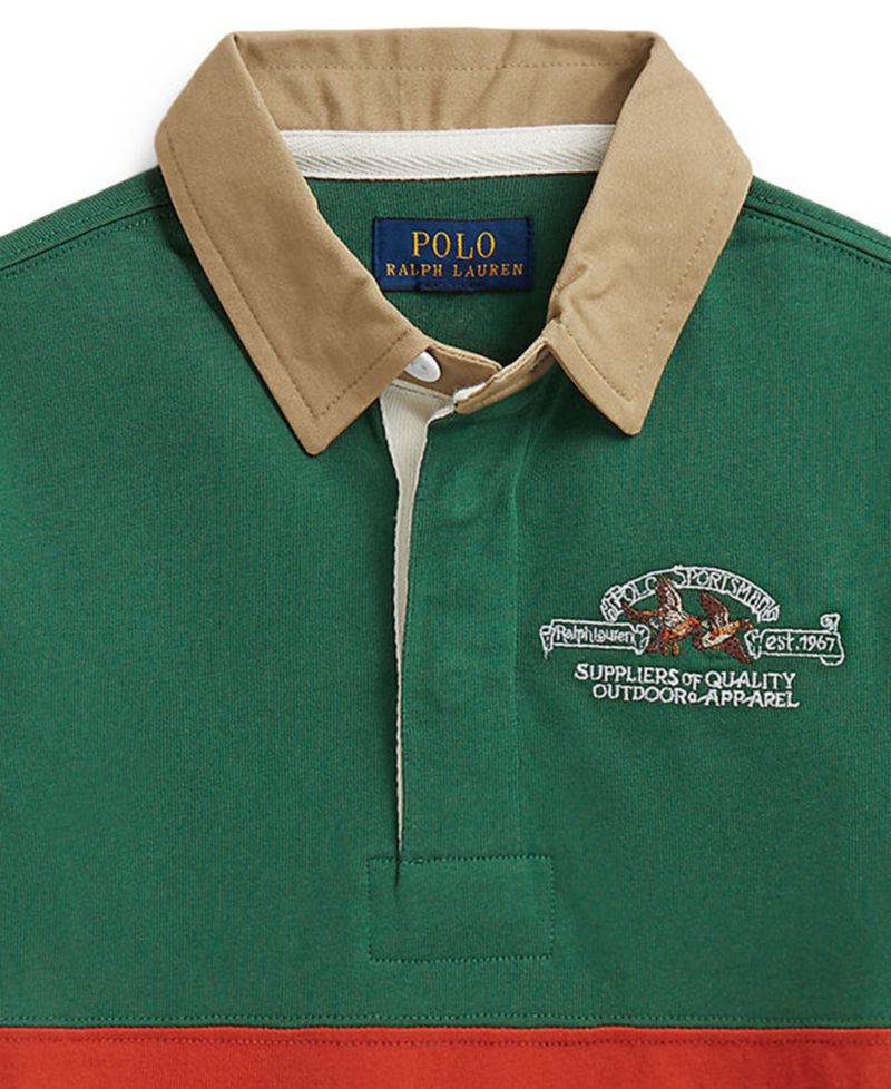 Boys' 2T-7 Polo Sportsman Cotton Rugby Shirt